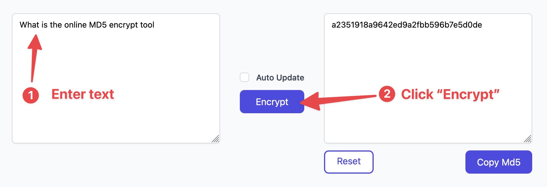 How to use MD5 Encrypt Calculator