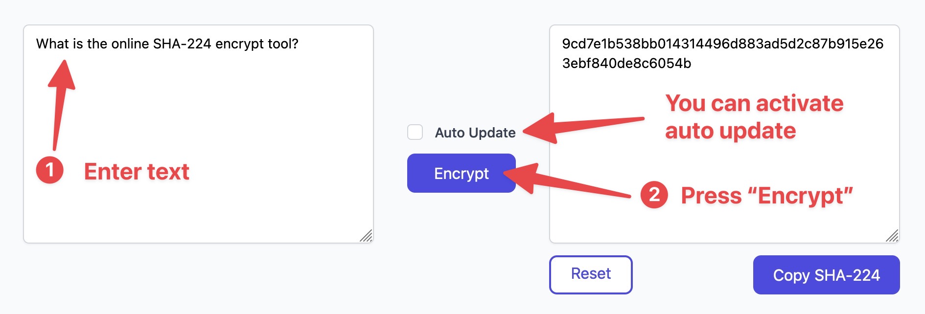 How to use SHA1 Encrypt Calculator